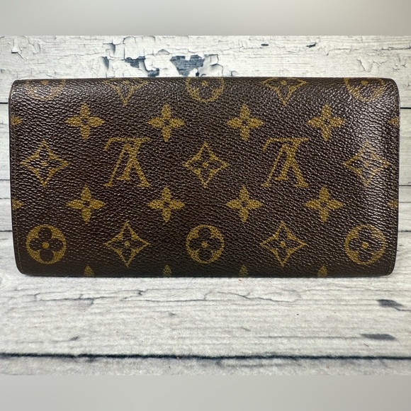 Louis Vuitton Portefeuille Sarah Long Bifold Wallet Monogram Canvas Leather - Picture 2 of 14
